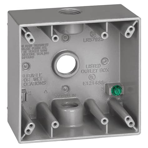 2 gang exterior electrical box|double gang weatherproof outlet box.